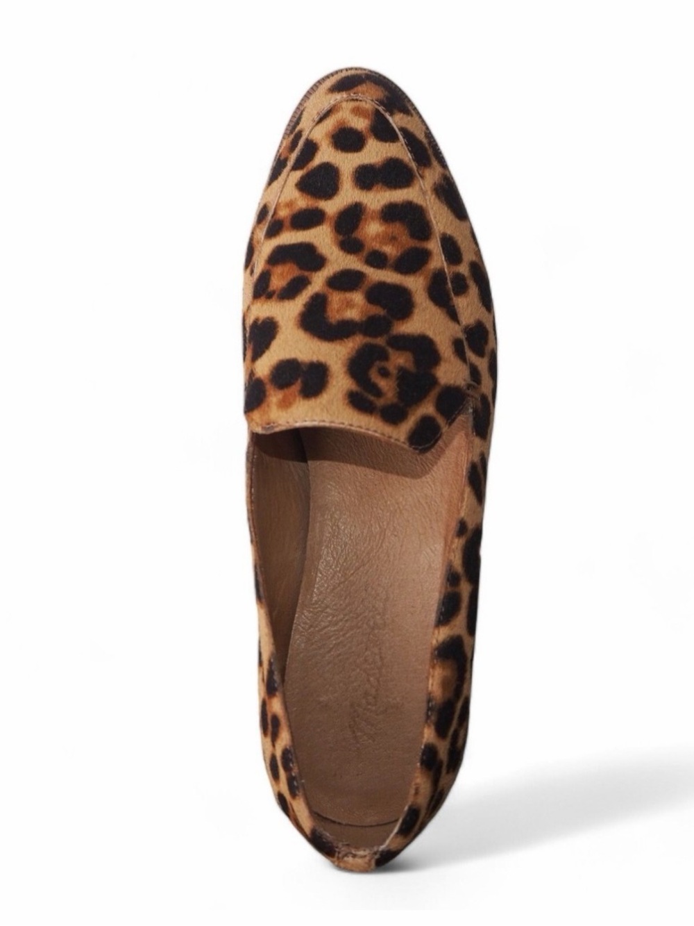 Madewell The Orson Loafer Leopard Print Genuine Calf Hair Leather womens 8 flats